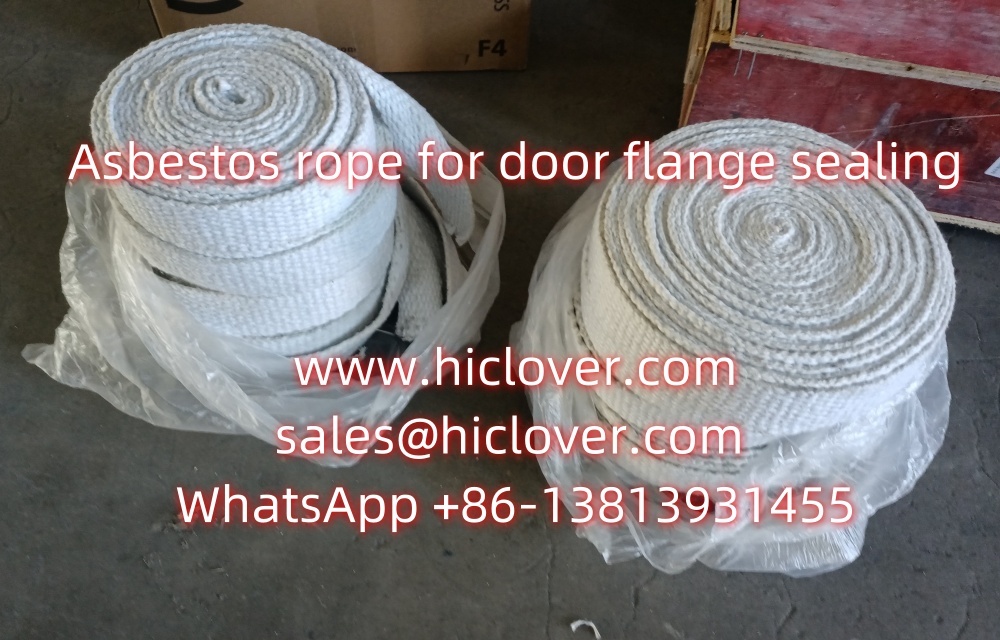 Asbestos rope door sealing